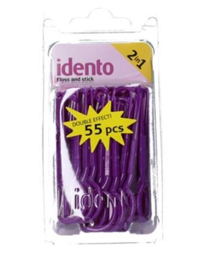 Idento Floss and Stick 2 in 1 Lilla   55 stk.