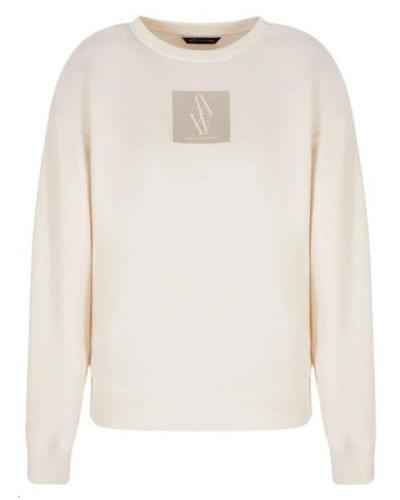 Armani Exchange Woman Logo Sweatshirt White Str. S