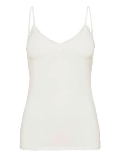 Pckate Lace Singlet Jrs Noos Topp White Pieces