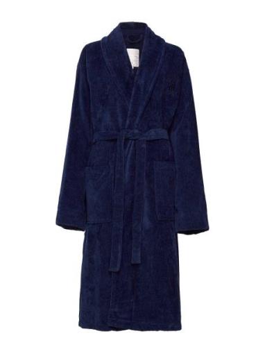 Hotel Velour Robe Morgenkåpe Blue Lexington Home