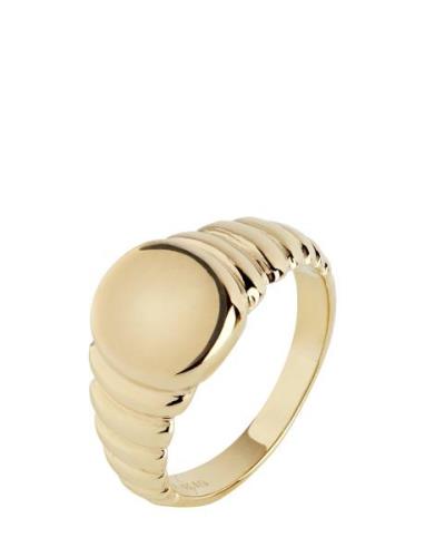 Wave Ring Ring Smykker Gold Maria Black