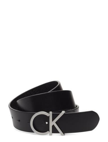 Ck Adj.logo Belt 3.5Cm Belte Black Calvin Klein