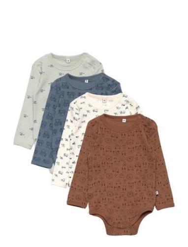 Body Ls Ao-Printed Bodies Long-sleeved Multi/patterned Pippi
