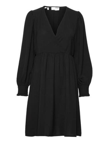 Slf Wina Ls Short Dress M Kort Kjole Black Selected Femme