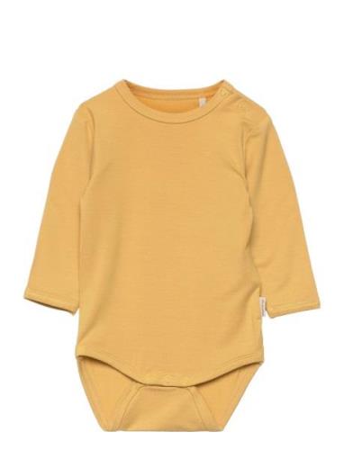 Body Ls Bodies Long-sleeved Orange Minymo