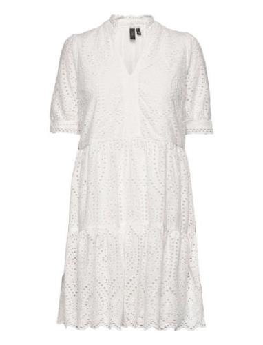 Yasholi Ss Dress S. Noos Kort Kjole White YAS