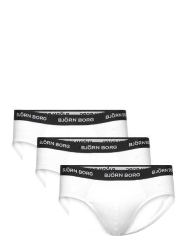 Cotton Stretch Brief 3P Underbukser Y-frontunderbukser White Björn Bor...