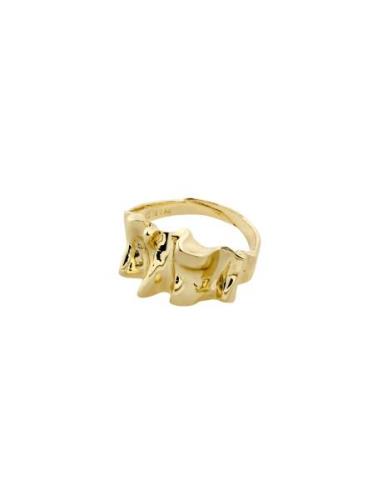 Willpower Recycled Sculptural Ring Gold-Plated Ring Smykker Gold Pilgr...