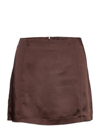 Rio Skirt Kort Skjørt Brown Gina Tricot