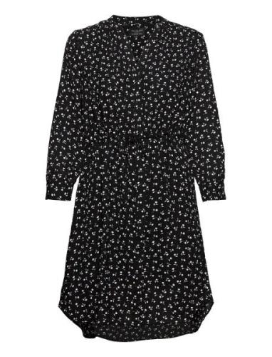 Slfdamina 7/8 Aop Dress B Noos Kort Kjole Black Selected Femme