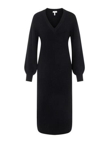 Objmalena L/S Knit Dress Maxikjole Festkjole Black Object