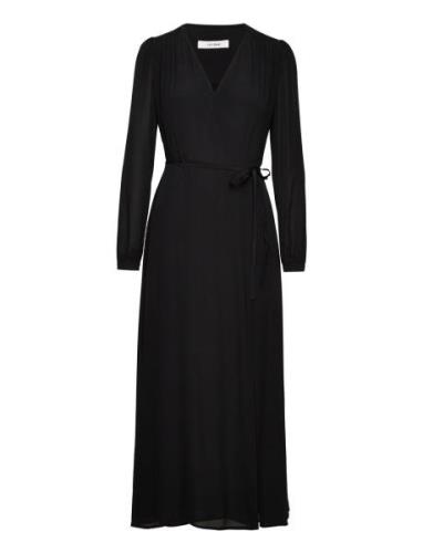 Lime Wrap Dress Maxikjole Festkjole Black IVY OAK