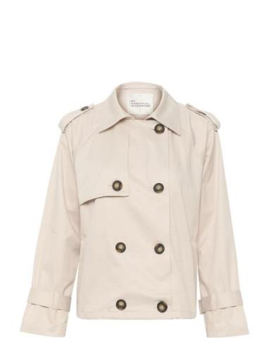 Miramw Short Trenchcoat Trench Coat Kåpe Cream My Essential Wardrobe