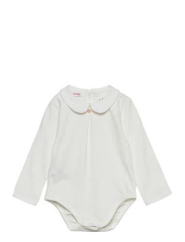 Cotton Bodysuit With Classic Neck Bodies Long-sleeved White Mango