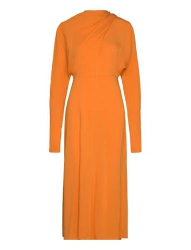 Ambre Crepe Dress Maxikjole Festkjole Orange Wood Wood