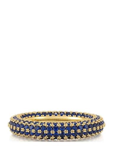 Pave Amalfi Ring- Blue Sapphire Gold Ring Smykker Blue LUV AJ