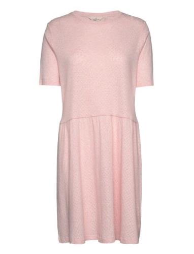 Arense Dress Gots Kort Kjole Pink Basic Apparel