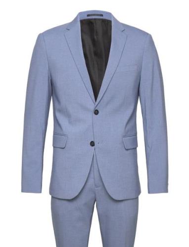 Plain Mens Suit - Normal Length Dress Blue Lindbergh