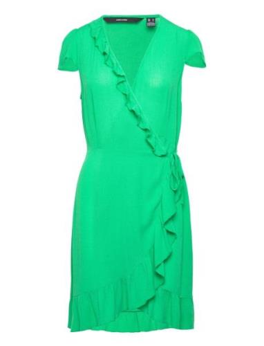 Vmmenny Short C/S Wrap Dress Wvn Ga Kort Kjole Green Vero Moda
