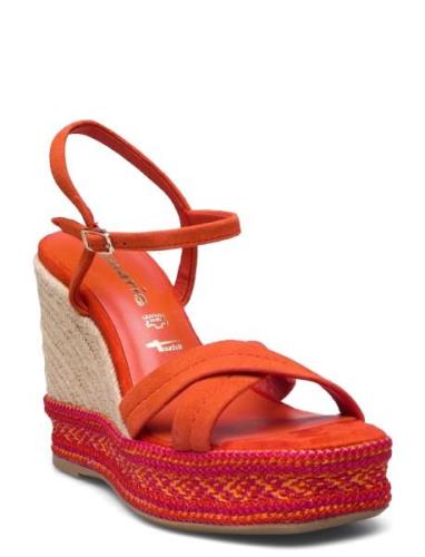 Women Sandals Sandal Med Hæl Espadrilles Red Tamaris