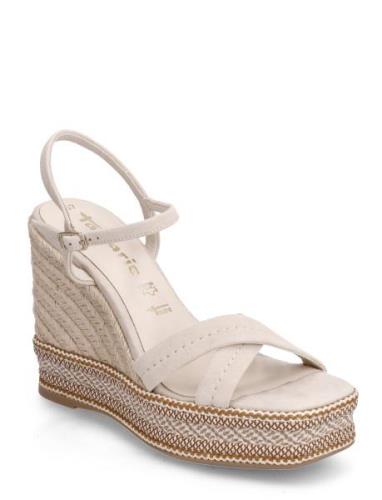 Women Sandals Sandal Med Hæl Espadrilles Beige Tamaris