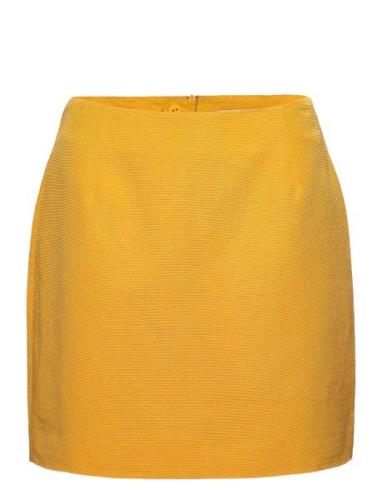 Danigz Mw Mini Skirt Kort Skjørt Yellow Gestuz