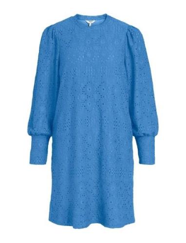 Objfeodora L/S Dress Div Kort Kjole Blue Object