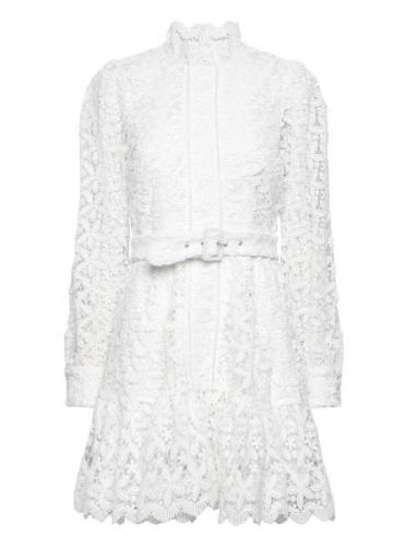 Slfsilja Ls Embroidery Short Dress Solid Kort Kjole White Selected Fem...