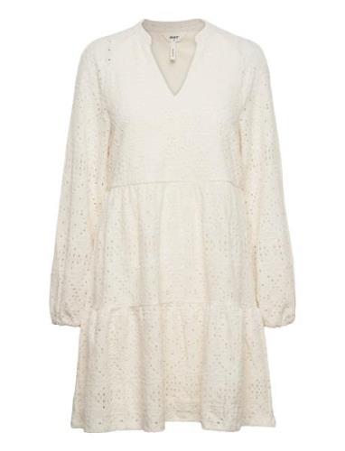 Objfeodora Gia L/S Dress Noos Kort Kjole White Object