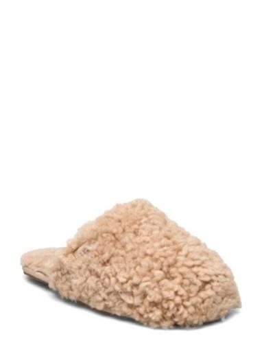 W Maxi Curly Slide Slippers Tøfler Beige UGG