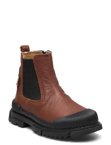 Saida Chelsea Boot Snørestøvletter Støvletter Brown Wheat