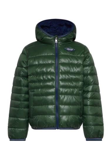 Levi's® Sherpa Lined Puffer Jacket Fôret Jakke Green Levi's