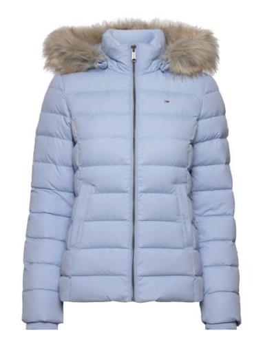 Tjw Basic Hooded Down Jacket Fôret Jakke Blue Tommy Jeans