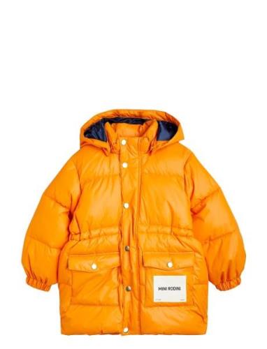 Heavy Puffer Jacket Fôret Jakke Orange Mini Rodini