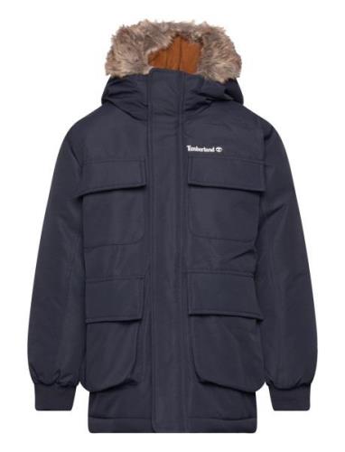 Hooded Parka Parkas Jakke Navy Timberland