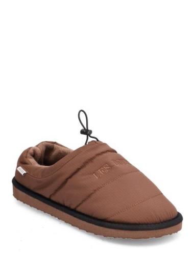 Trey Ripstop Slipper Slippers Tøfler Brown Les Deux