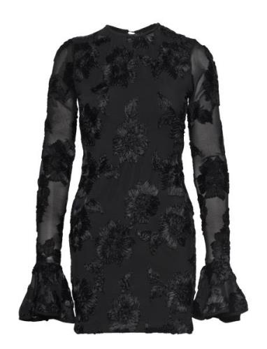 3D Mesh Tight Mini Dress Kort Kjole Black ROTATE Birger Christensen