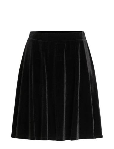 Vikatja Hw Short Velvet Skirt/Ka Kort Skjørt Black Vila