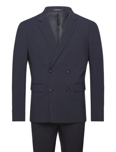 Plain Db Mens Suit - Normal Lenght Dress Navy Lindbergh