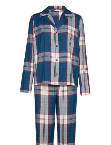 Full Flannel Pj Set Pyjamas Blue Tommy Hilfiger