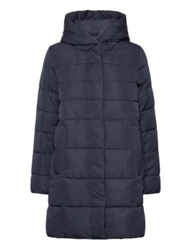 Women Coats Woven Regular Fôret Kåpe Navy Esprit Collection