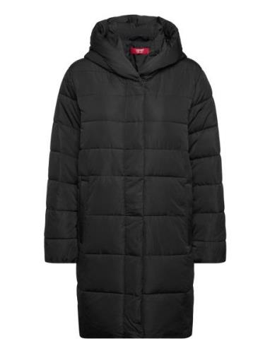 Women Coats Woven Regular Fôret Kåpe Black Esprit Collection