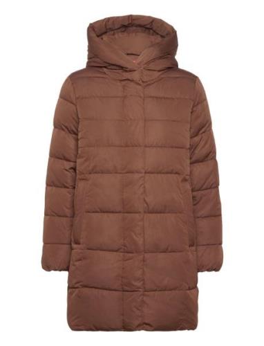 Women Coats Woven Regular Fôret Kåpe Brown Esprit Collection