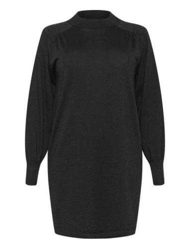 Kcregitta Knit Dress Kort Kjole Black Kaffe Curve