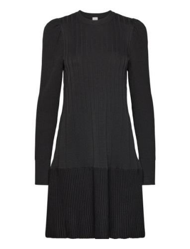 Yaselina Ls Knit Dress Kort Kjole Black YAS