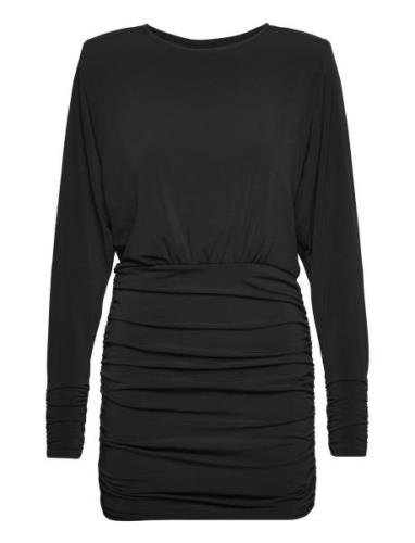 Draped Back Mini Dress Kort Kjole Black Gina Tricot