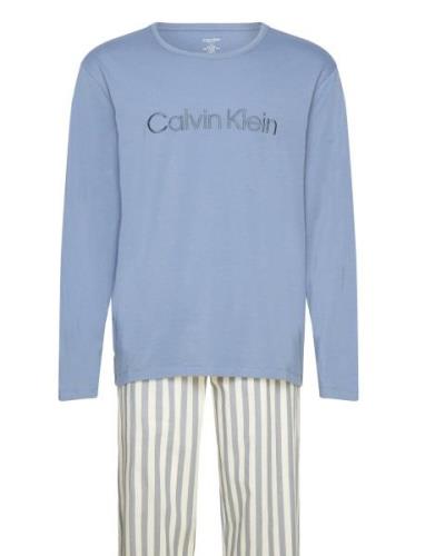 L/S Pant Set Pyjamas Blue Calvin Klein