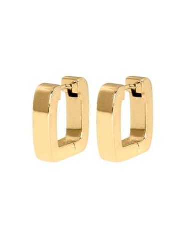 Ix Bold Square Hoops Accessories Jewellery Earrings Hoops Gold IX Stud...