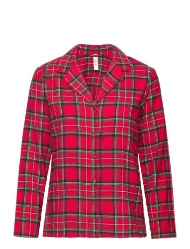 Nightshirt Flannel Check Topp Red Lindex