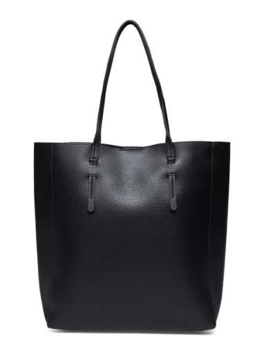 Leather-Effect Shopper Bag Shopper Veske Black Mango